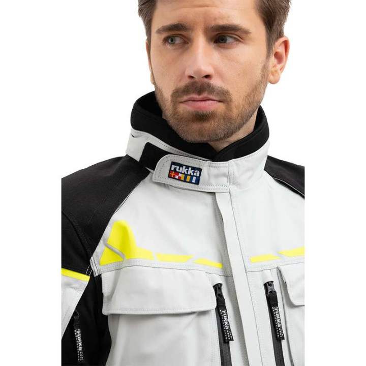 Veste moto Rukka ECUADO-R GRIS/JAUNE