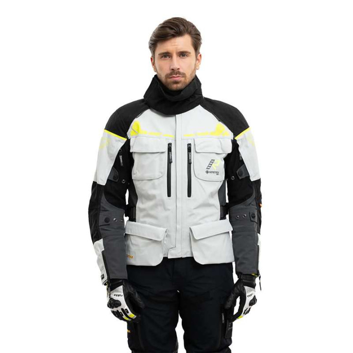 Veste moto Rukka ECUADO-R GRIS/JAUNE