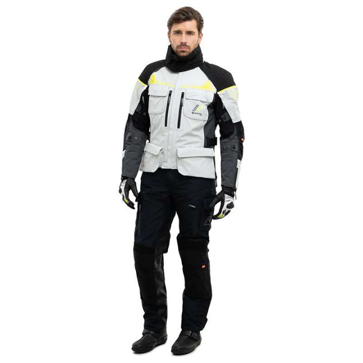 Veste moto Rukka ECUADO-R GRIS/JAUNE