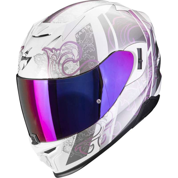 Casque Scorpion EXO-520 EVO AIR FASTA BLANC / VIOLET