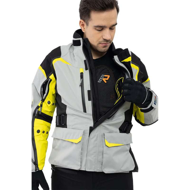 Veste moto Rukka RIMO-R GRIS/JAUNE