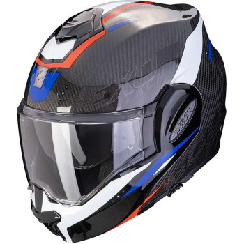 Casque moto modulable Scorpion EXO-TECH EVO CARBON ROVER NOIR / ROUGE / BLEU