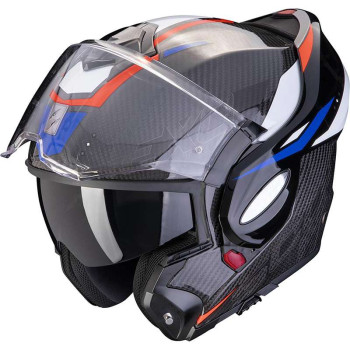 Casque moto modulable Scorpion EXO-TECH EVO CARBON ROVER NOIR / ROUGE / BLEU
