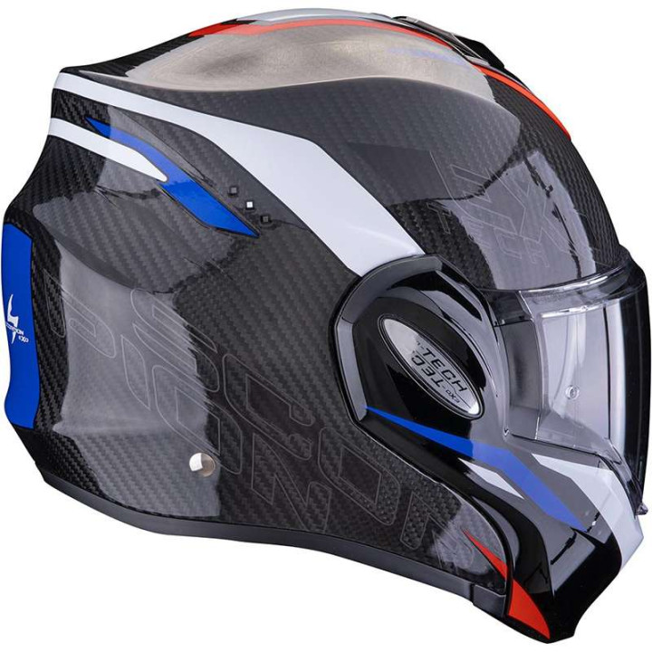 Casque moto modulable Scorpion EXO-TECH EVO CARBON ROVER NOIR / ROUGE / BLEU