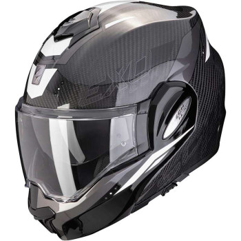 Casque moto modulable Scorpion EXO-TECH EVO CARBON ROVER NOIR / BLANC
