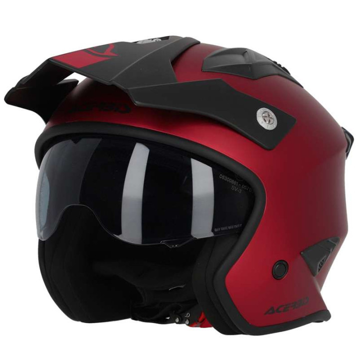Casque moto jet Acerbis ARIA 22.06 METALLIC ROUGE