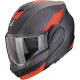 Casque moto modulable Scorpion EXO-TECH EVO TEAM NOIR MAT / ARGENT / ROUGE