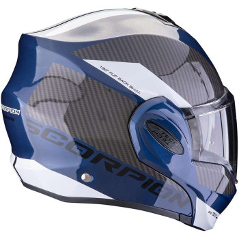 Casque moto modulable Scorpion EXO-TECH EVO TEAM BLEU / NOIR / BLANC