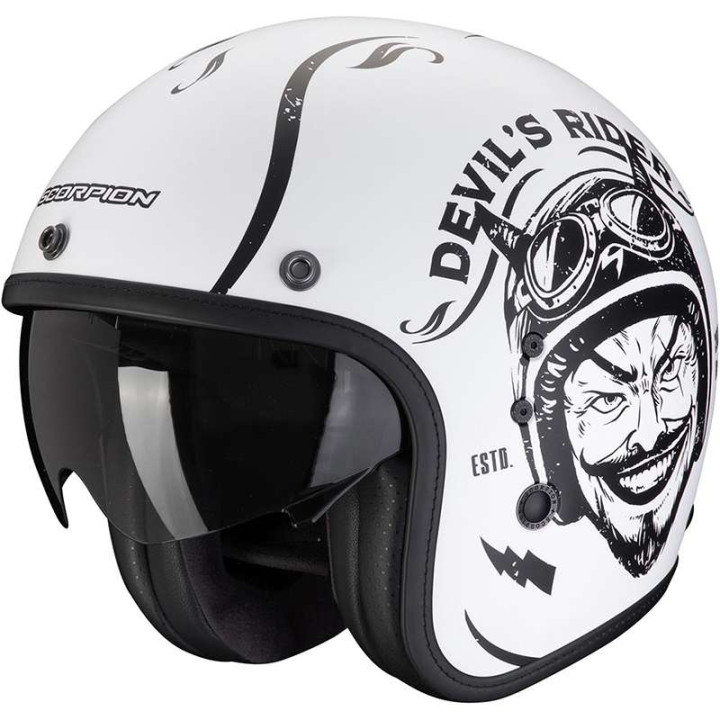Casque Scorpion BELFAST EVO ROMEO BLANC / NOIR