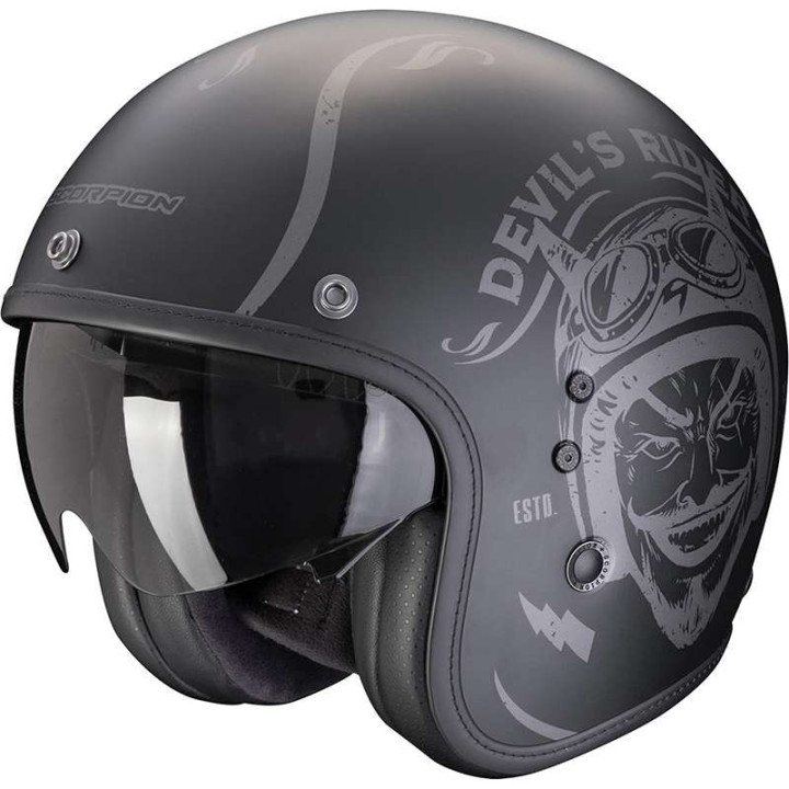 Casque Scorpion BELFAST EVO ROMEO NOIR MAT / ARGENT
