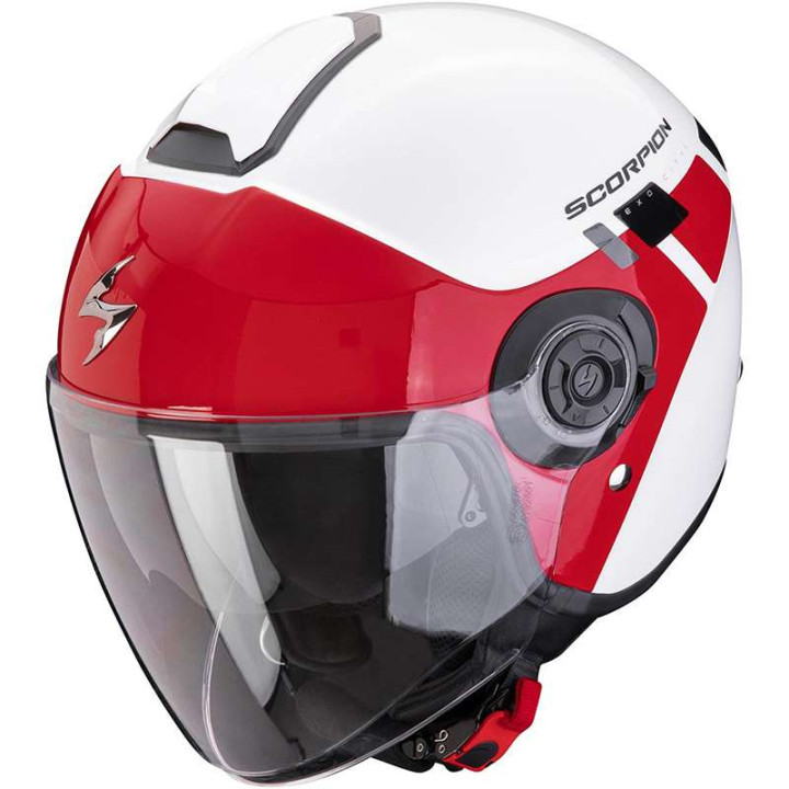 Casque moto Scorpion EXO-CITY II MALL BLANC / ROUGE Casque moto Scorpion EXO-CITY II MALL BLANC / ROUGE