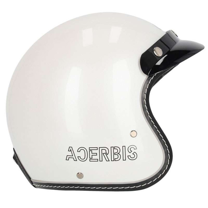 Casque moto jet Acerbis SKODELA 22.06 BLANC