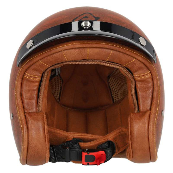 Casque moto jet Acerbis SKODELA 22.06 MARRON