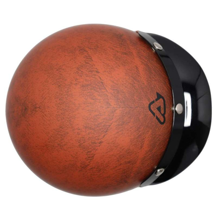 Casque moto jet Acerbis SKODELA 22.06 MARRON