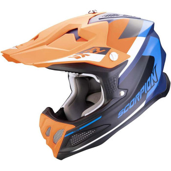 Casque cross Scorpion VX-22 AIR BETA BLEU MAT/ORANGE