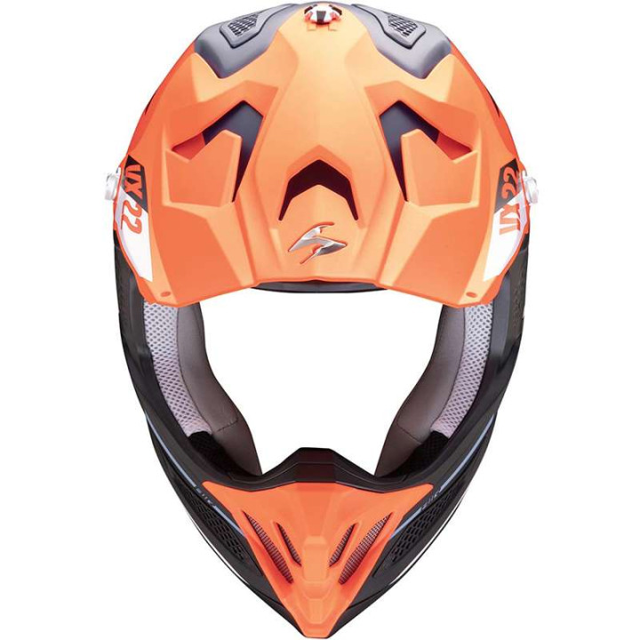 Casque cross Scorpion VX-22 AIR BETA BLEU MAT/ORANGE