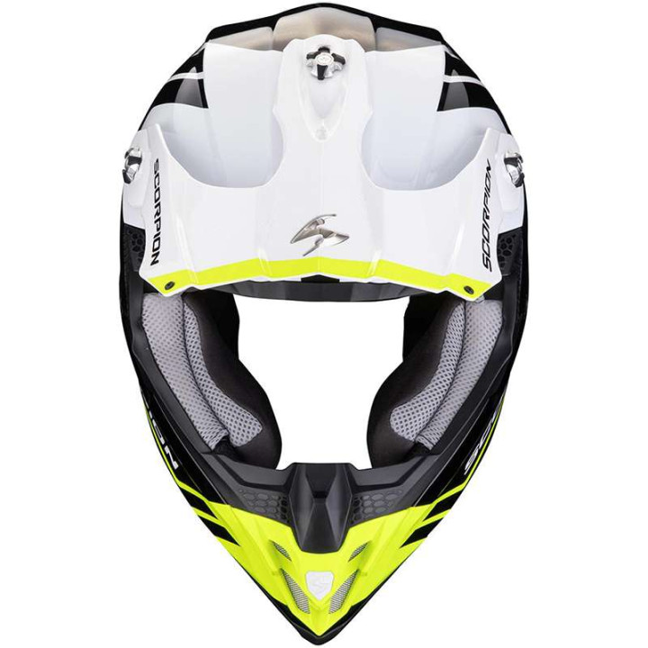 Casque cross Scorpion VX-16 EVO AIR FUSION Noir / Blanc / Jaune