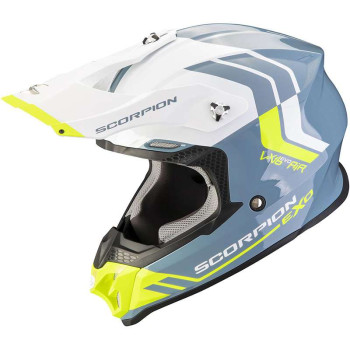 Casque cross Scorpion VX-16 EVO AIR FUSION Bleu / Blanc / Jaune
