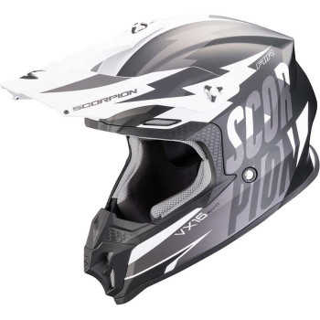 Casque cross Scorpion VX-16 EVO AIR SLANTER Noir mat / Argent