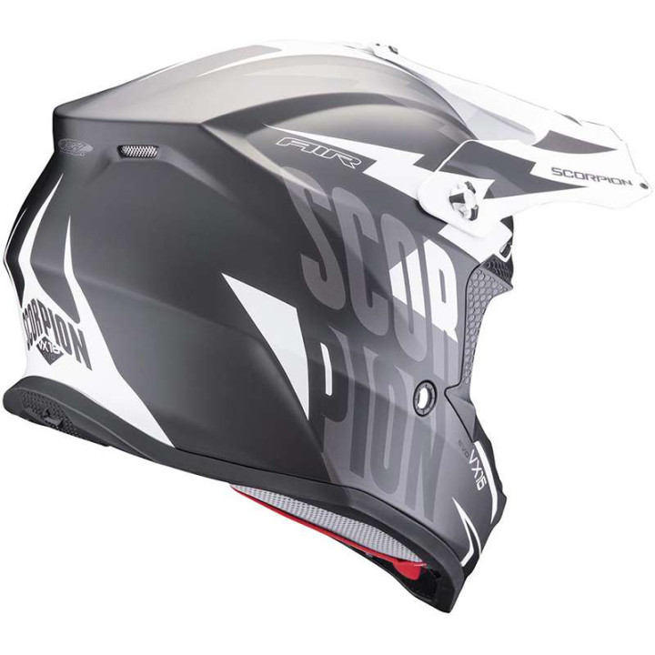 Casque cross Scorpion VX-16 EVO AIR SLANTER Noir mat / Argent