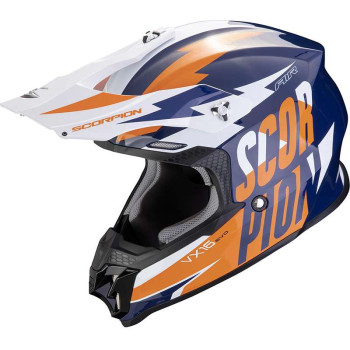 Casque cross Scorpion VX-16 EVO AIR SLANTER Bleu / Orange