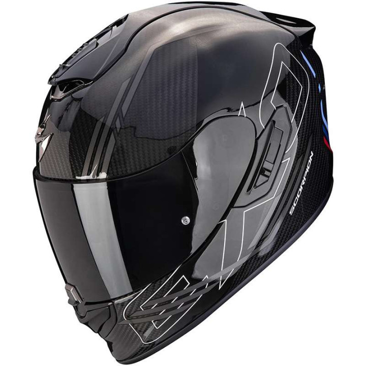 Scorpion EXO-1400 EVO II CARBON AIR REIKA Helmet BLACK/SILVER/BLUE