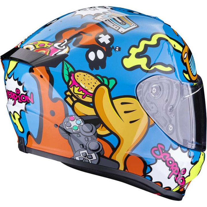 Casque enfant Scorpion EXO-JNR AIR FUN BLEU/ORANGE