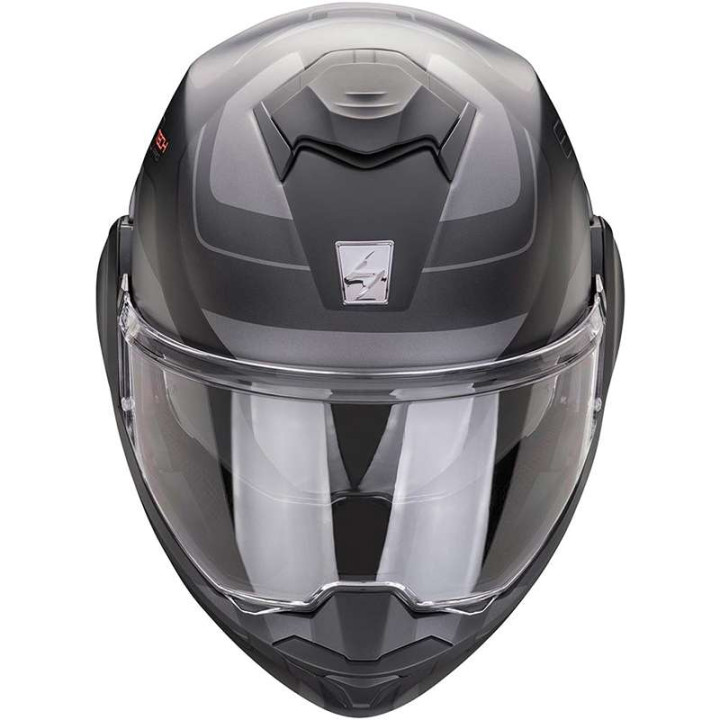 Casque moto modulable Scorpion EXO-TECH EVO PRO COMMUTA NOIR MAT/ARGENT