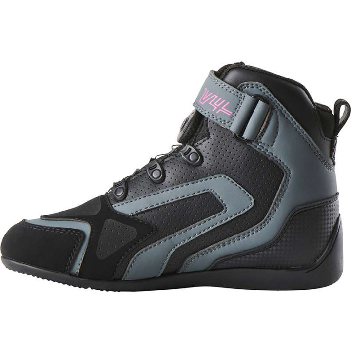 Baskets moto femme Furygan V4 EASY D3O Lady Vented NOIR/ROSE