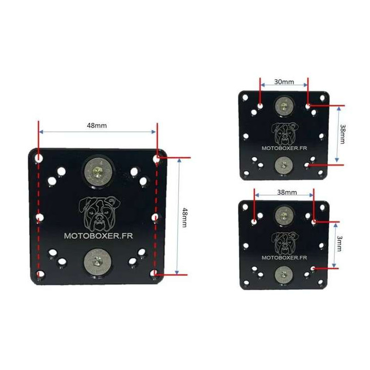 Support alu barre 12mm pour GPS/téléphone/tablette