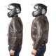HELITE ROADSTER 2 Airbag leather jacket Brown