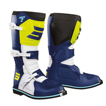 Bottes moto cross Enfant Shot RACE 2 KID BLUE NEON YELLOW