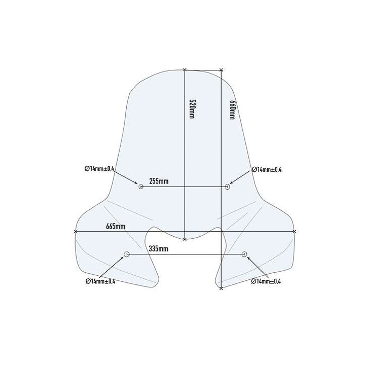 Givi 308A clear windshield (without mount)