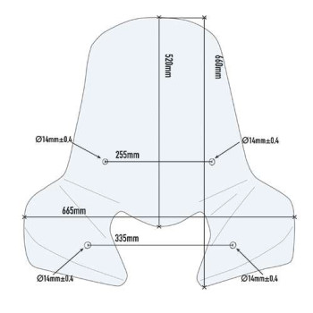 Pare-brise incolore Givi 308A (sans fixation) Pare-brise incolore Givi 308A (sans fixation)