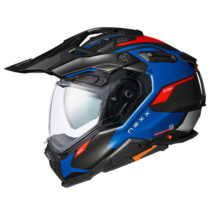 Casque moto Nexx X.WED3 KEYO CARBON Bleu / Rouge
