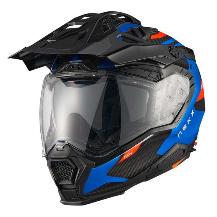 Casque moto Nexx X.WED3 KEYO CARBON Bleu / Rouge