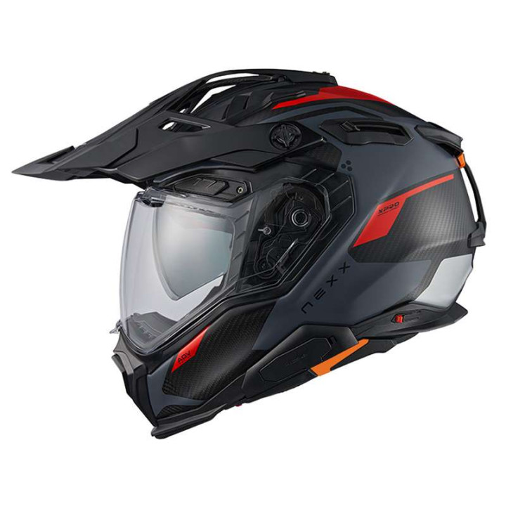 Nexx X.WED3 KEYO CARBON motorcycle helmet Grey / Red