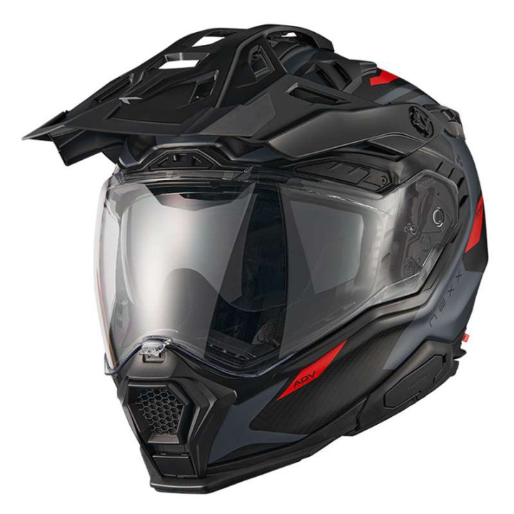 Nexx X.WED3 KEYO CARBON motorcycle helmet Grey / Red