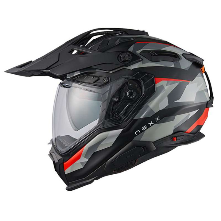 Casque moto Nexx X.WED3 TRAILMANIA Gris / Rouge