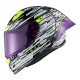Casque moto Nexx X.R3R GLITCH RACER Blanc / Néon