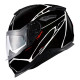 Casque moto Nexx Y.100 B-SIDE NOIR/BLANC