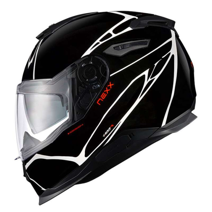 Casque moto Nexx Y.100 B-SIDE NOIR/BLANC