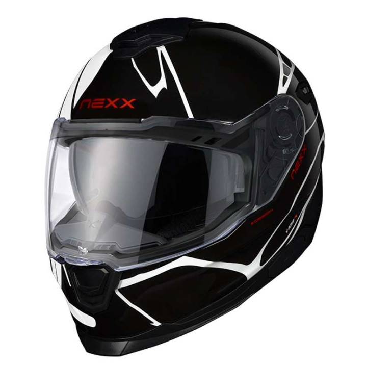 Casque moto Nexx Y.100 B-SIDE NOIR/BLANC