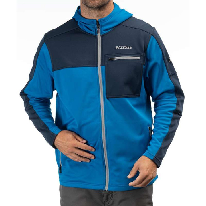 Gilet Klim GLACIER HOODIE Bleu