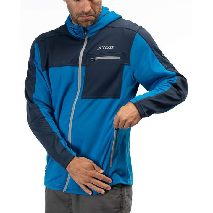 Gilet Klim GLACIER HOODIE Bleu