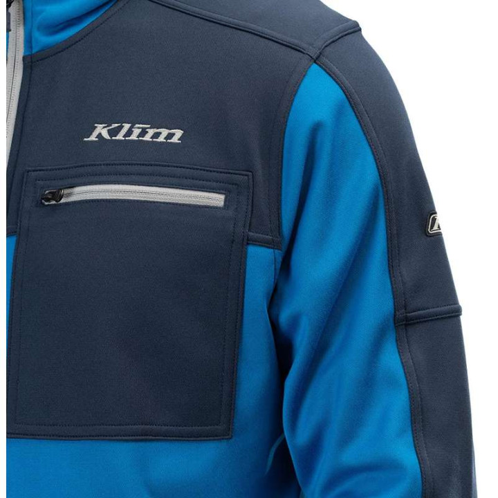 Gilet Klim GLACIER HOODIE Bleu