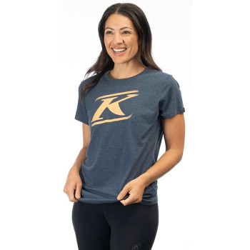 Tee-shirt femme Klim DRIFT TRI-BLEND Navy Frost