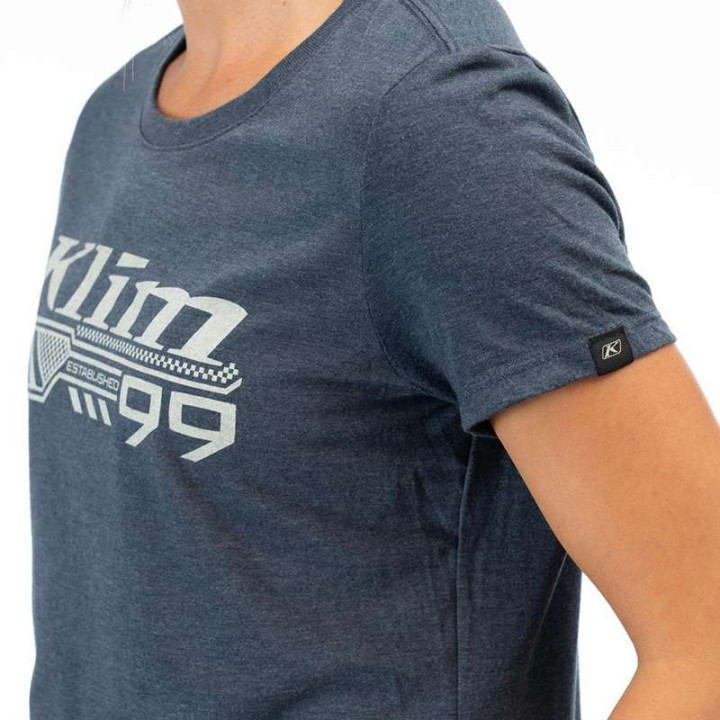 Women's T-shirt Klim FOUNDATION TRI-BLEND Blue