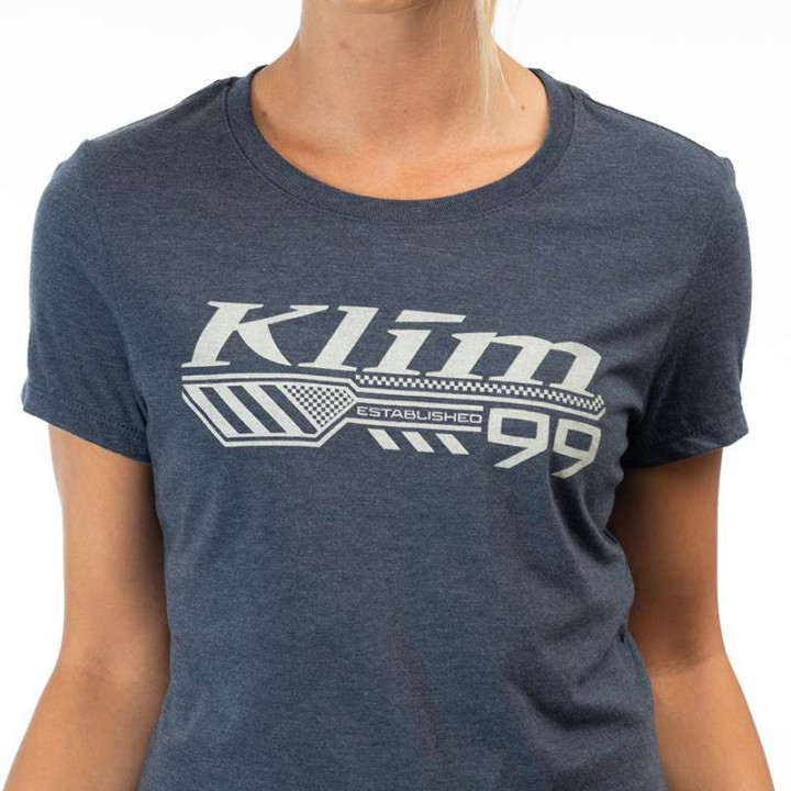 Women's T-shirt Klim FOUNDATION TRI-BLEND Blue