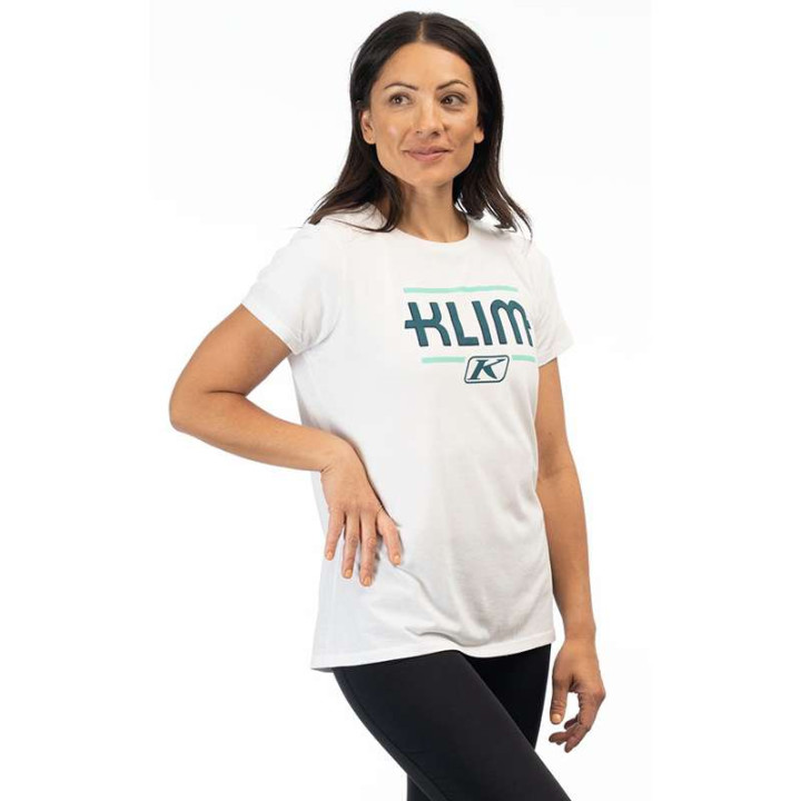 Women's T-shirt Klim KUTE CORP SS T White